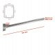 LED Street Light Pole Bracket 100cm Galvanized Steel 15°