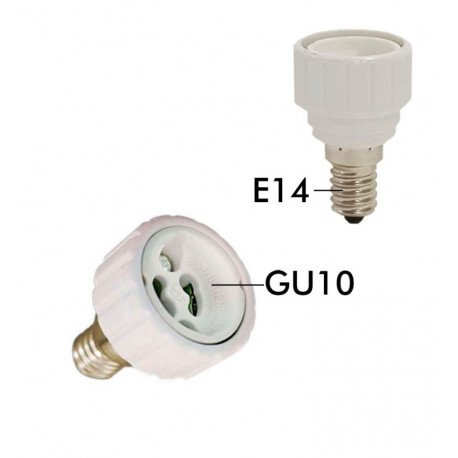 Adapter E14 naar GU10 voor ledlampen, keramische voet