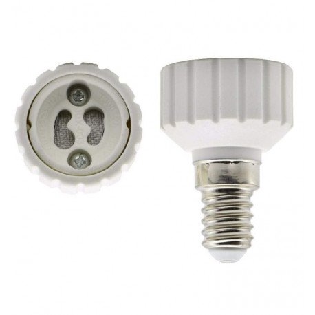 Adapter E14 naar GU10 voor ledlampen, keramische voet
