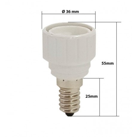 LED E14 to GU10 Adapter (Ceramic Base)