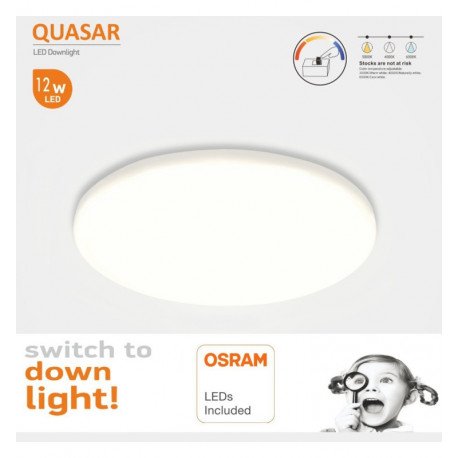 Downlight LED 12W empotrable sin marco QUASAR OSRAM chip DURIS E CCT