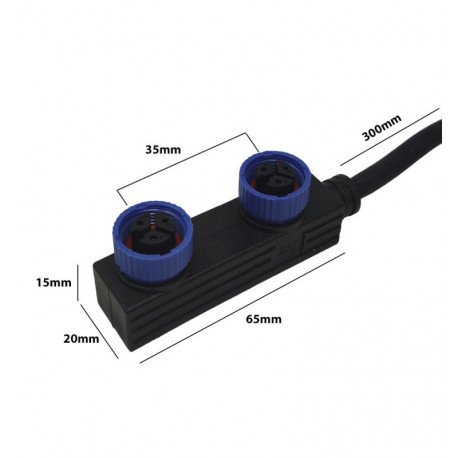 Waterdichte connector M15 IP65 30 cm 3x0,75 voor Magnum DOB