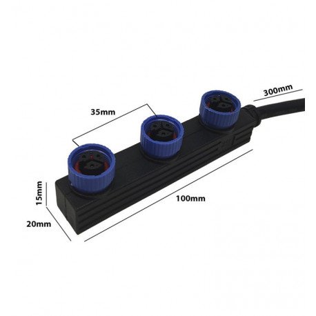 Waterdichte connector M15 IP65 30 cm 3x0,75 voor Magnum DOB