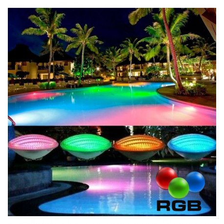 Bombilla LED RGB 45W PAR56 para piscina G53 regulable