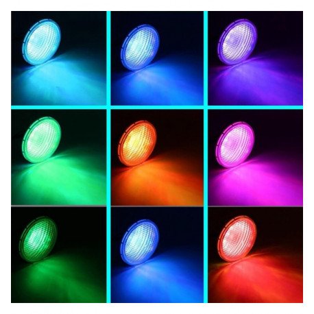Bombilla LED RGB 45W PAR56 para piscina G53 regulable
