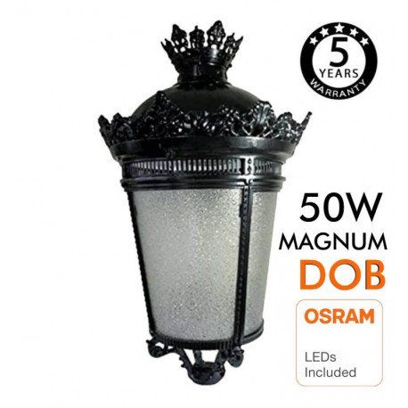 Farola LED exterior Palacio aluminio forjado 40W-50W-65W-100W