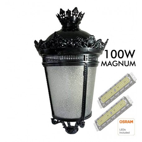 Farola LED exterior Palacio aluminio forjado 40W-50W-65W-100W
