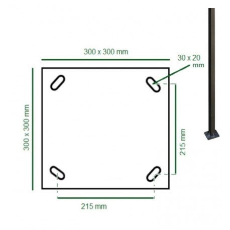 Farola LED 50W exterior 4-6 m Wanda 7500 lm
