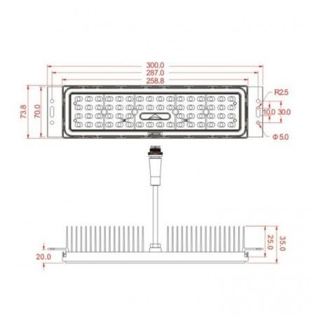 LED-straatverlichting 100W voor buiten 4-6 m, 7500 lm