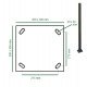 LED-straatverlichting 100W voor buiten 4-6 m, 7500 lm