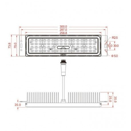 Farola LED 50W para exterior 4-6 m con 7500 lm