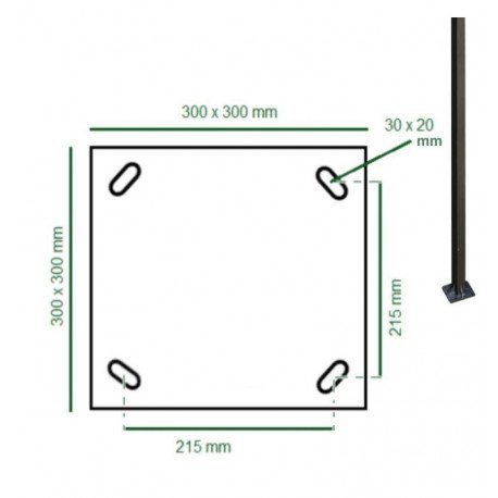 Farola LED 50W para exterior 4-6 m con 7500 lm
