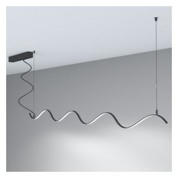 Lámpara lineal colgante LED MILANO SLIM negro curves 0,5-2m IP20