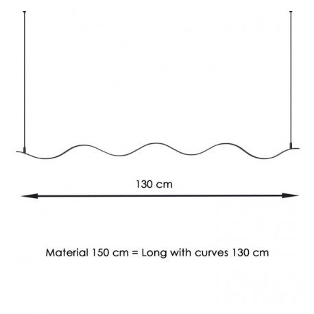 LED Linear Pendant Light MILANO SLIM Black CURVES 0.5-2m IP20