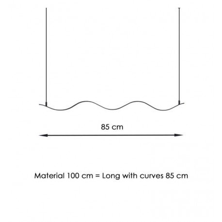 LED Linear Pendant Light MILANO SLIM Black CURVES 0.5-2m IP20