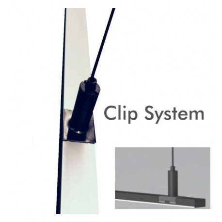 LED Linear Pendant Light MILANO SLIM Black CURVES 0.5-2m IP20