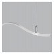 Lámpara lineal colgante LED MILANO Slim plata curves 0,5-2m