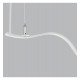 Lámpara lineal colgante LED MILANO Slim plata curves 0,5-2m