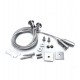 Lámpara lineal colgante LED MILANO Slim plata curves 0,5-2m