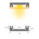 Lámpara lineal colgante LED MILANO Slim plata curves 0,5-2m