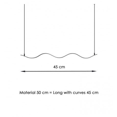LED High Bay Milano Slim Linear Pendant Lamp Silver Curves 0.5-2m