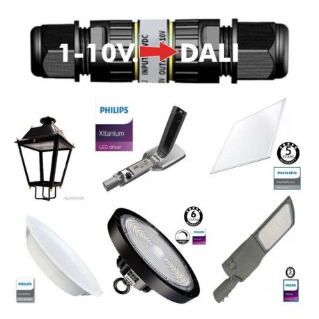 DALI naar 1-10V Lifud convertor voor dimbare led-drivers