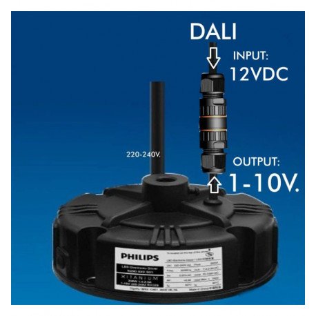 DALI naar 1-10V Lifud convertor voor dimbare led-drivers
