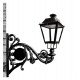 Soporte farola Palacio aluminio 65cm para exterior