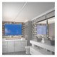 Ledstrip regleta lineair NEW YORK zilver IP54 dimbaar
