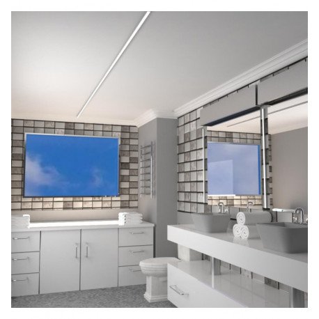 Ledstrip regleta lineair NEW YORK zilver IP54 dimbaar