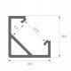 LED-strip 24V geïntegreerd TEXAS voor opbouw zilver (0,5-2 m)