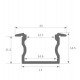 Inbouw ledstrip 24V FILADELFIA MINI, geïntegreerd, zilver geanodiseerd