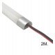 Ledstrip 24V opbouw TENNESEE met geïntegreerde voeding (0,5-2 m) in zilver