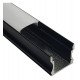 Ledstrip aluminium profiel U-vorm opbouw 2 m wit en zwart