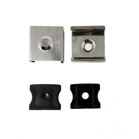 Ledstrip aluminium profiel U-vorm opbouw 2 m wit en zwart