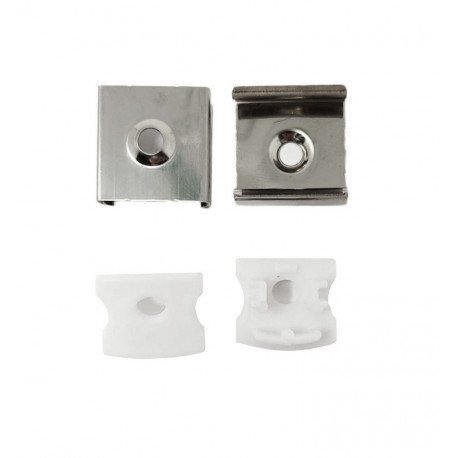 Ledstrip aluminium profiel U-vorm opbouw 2 m wit en zwart