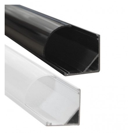 LED Strip Angular Aluminum Profile White/Black 2 m