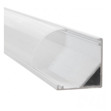 Perfil de Aluminio para Tira LED Angular Blanco y Negro 2 m