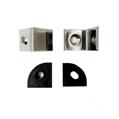Hoekprofiel aluminium voor ledstrip wit en zwart 2 m