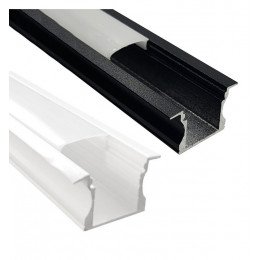 Inbouw aluminium profiel led wit en zwart 2 m