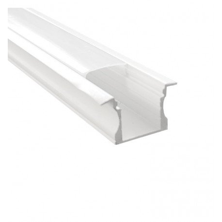 Perfil de Aluminio Empotrable LED Blanco y Negro 2 m