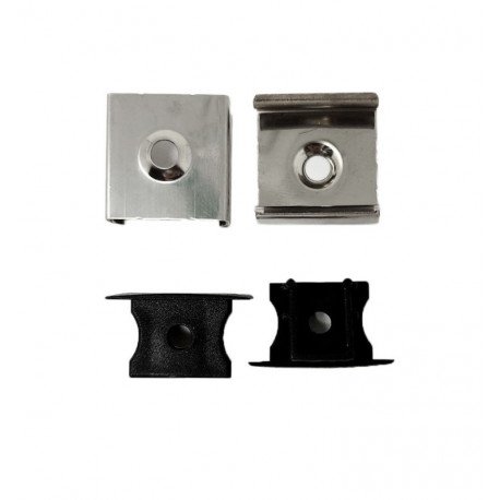 Inbouw aluminium profiel led wit en zwart 2 m