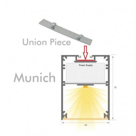 Aluminum Joining Plate for Munich Linear Lights