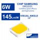 Ledlamp GU10 6W glas 38° (breed) Samsung