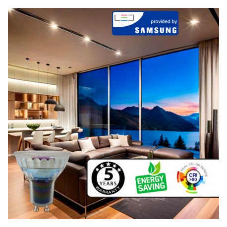 Ledlamp GU10 6W glas 38° (breed) Samsung