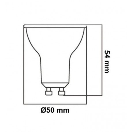 Bombilla LED GU10 6W cristal 38º haz amplio alta calidad