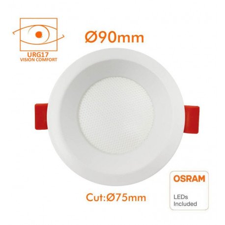 Downlight LED 8W rond inbouw CCT UGR17