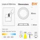 Downlight LED 8W rond inbouw CCT UGR17