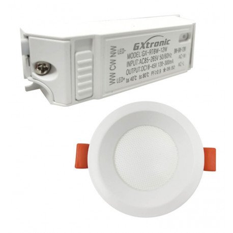 Downlight LED 8W circular empotrable CCT UGR17