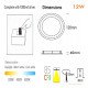 Inbouw downlight LED 12W rond CCT UGR17 OSRAM